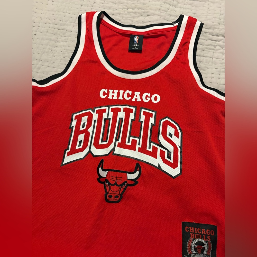 Chicago Bulls Jersey Women’s Size Medium Red Sleeveless NBA - Picture 2 of 9